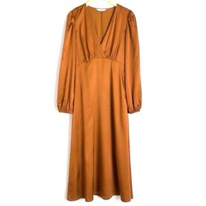 & OTHER STORIES Metallic Polka Dot Long Sleeve Maxi Dress